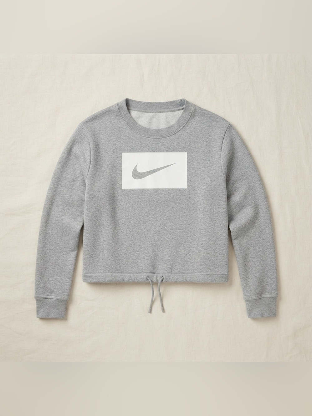 Nike Grey Logo Cropped Sweatshirt